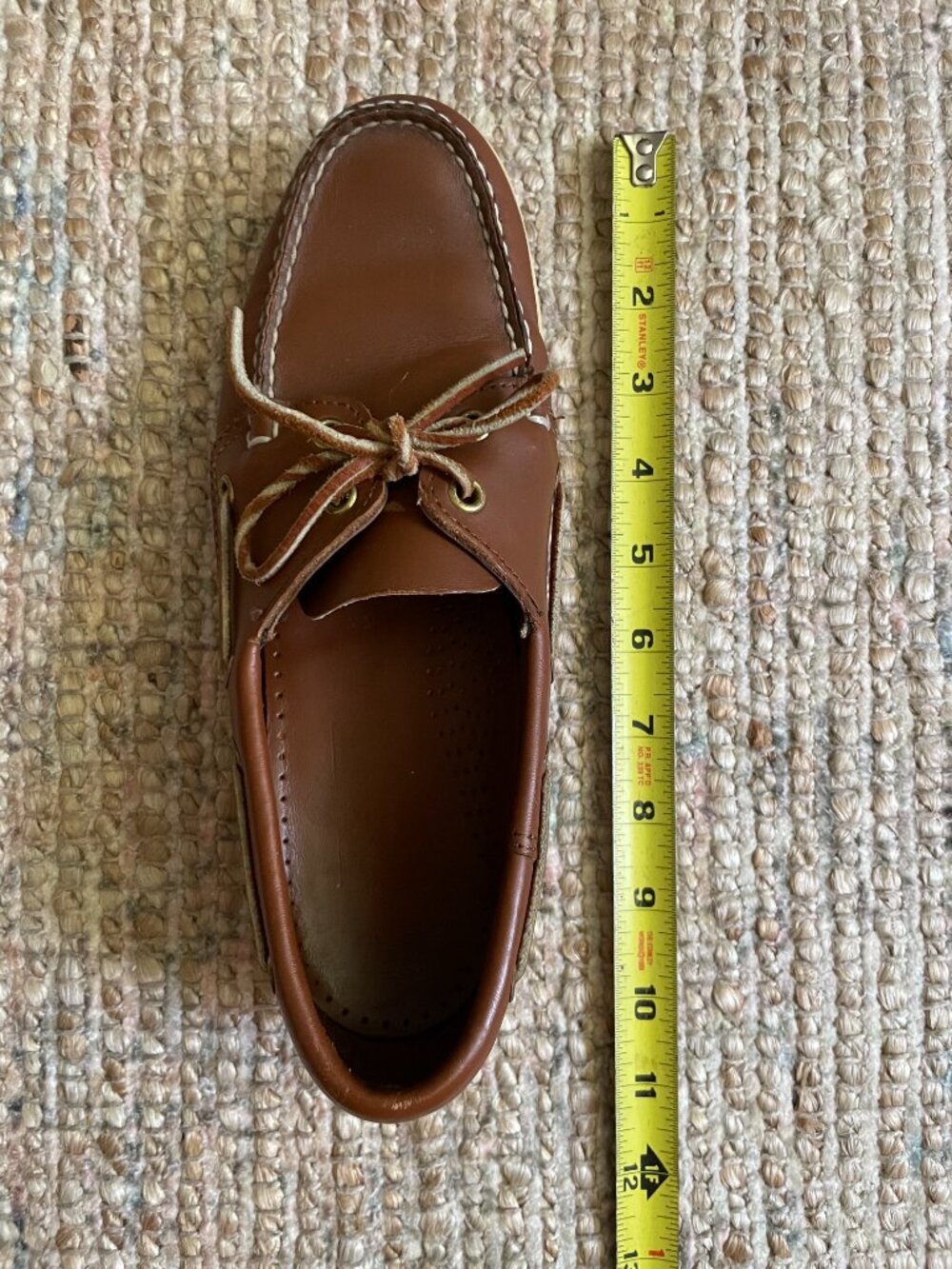 Sebago Docksides Brown Leather Boat Shoes Men's 8.5M Unisex - Picture 10 of 10